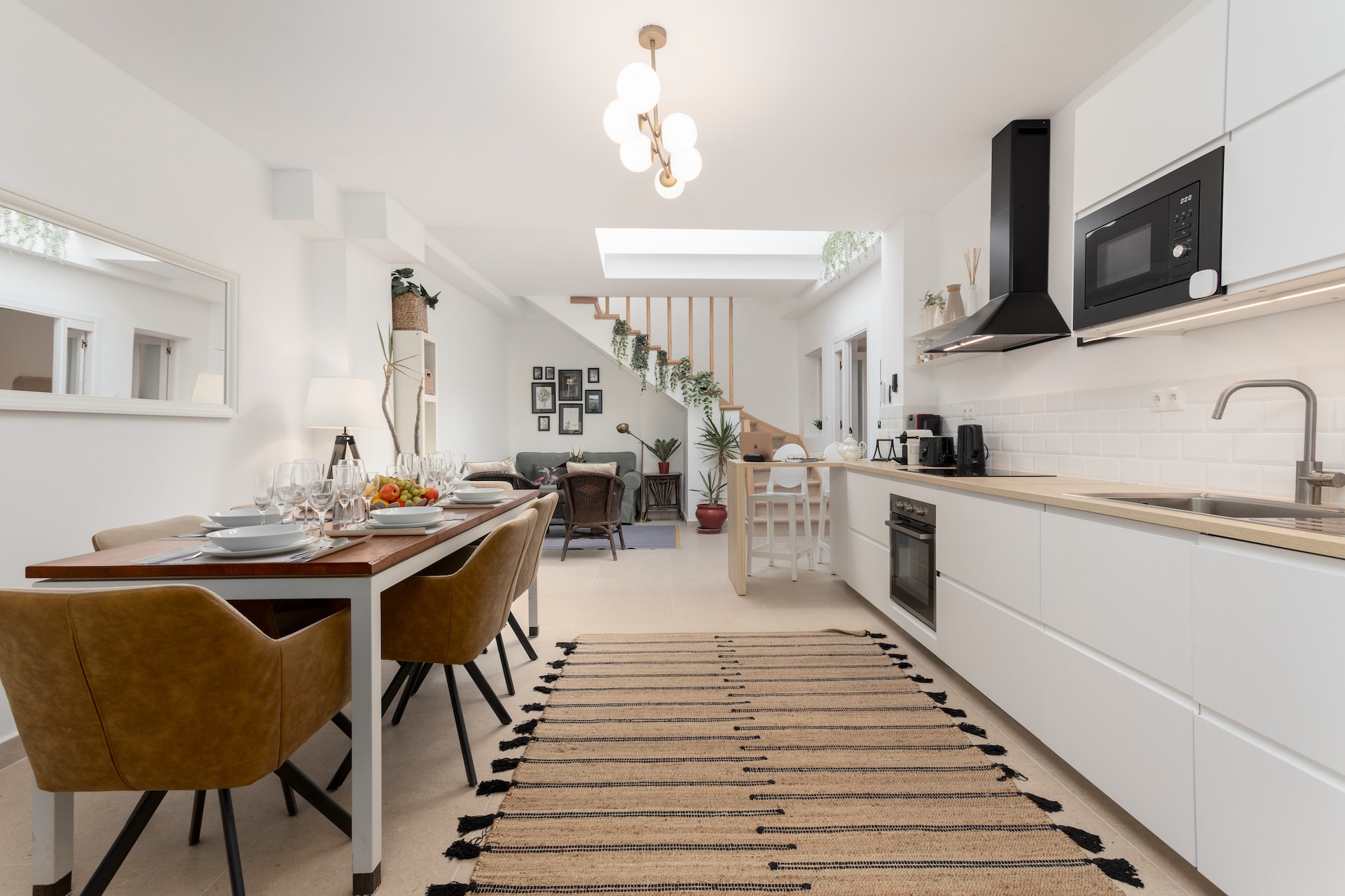 View of the Living Room with the Kitchen