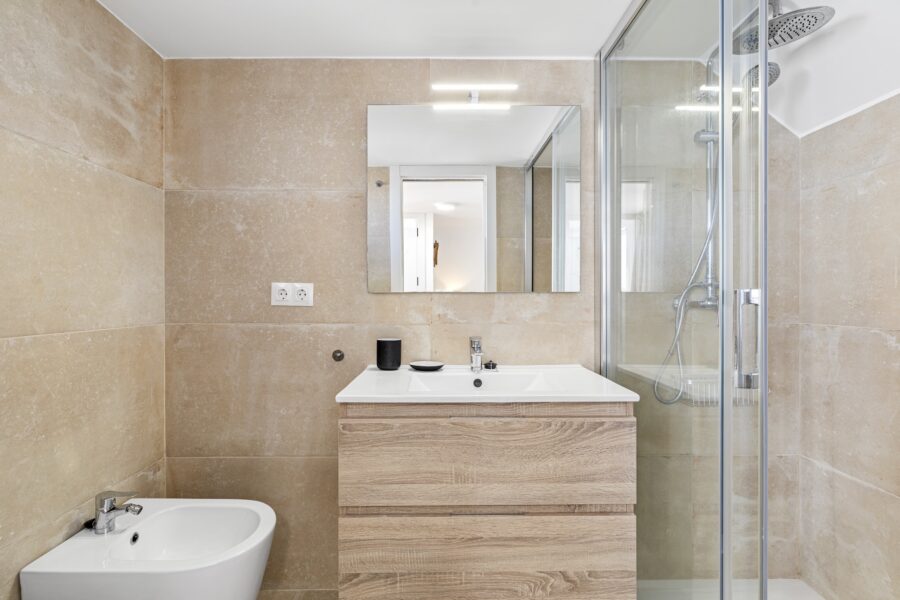 baño con ducha