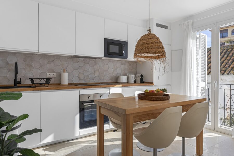 cocina integrada en salon y comedor